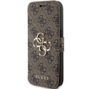 Etui Guess 4G Metal Logo na iPhone 15 Pro - brązowe Guess