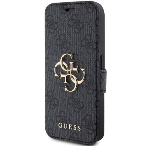 Etui Guess 4G Metal Logo na iPhone 15 Pro - szare Guess
