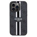 Etui Guess 4G Printed Stripes MagSafe na iPhone 15 Pro Max - czarne Guess