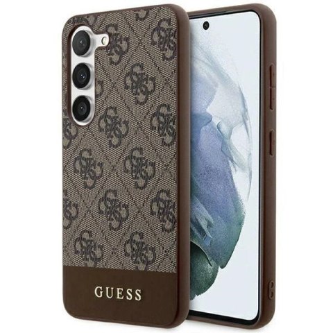 Etui Guess 4G Stripe Collection na Samsung Galaxy S24+ - brązowe Guess