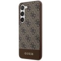 Etui Guess 4G Stripe Collection na Samsung Galaxy S24+ - brązowe Guess