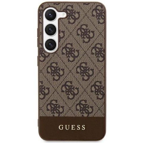 Etui Guess 4G Stripe Collection na Samsung Galaxy S24+ - brązowe Guess