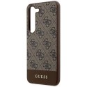 Etui Guess 4G Stripe Collection na Samsung Galaxy S24+ - brązowe Guess
