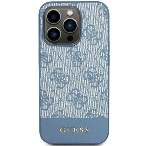 Etui Guess 4G Stripe Collection na iPhone 15 Pro - niebieskie Guess