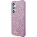 Etui Guess Glitter Script na Samsung Galaxy S24 - fioletowe Guess