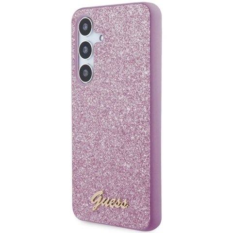 Etui Guess Glitter Script na Samsung Galaxy S24 - fioletowe Guess