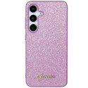 Etui Guess Glitter Script na Samsung Galaxy S24 - fioletowe Guess