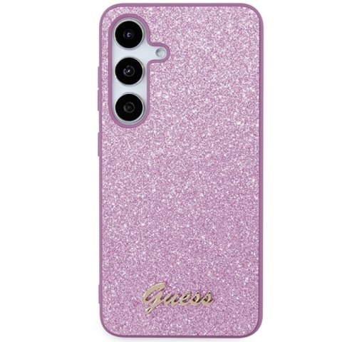 Etui Guess Glitter Script na Samsung Galaxy S24 - fioletowe Guess