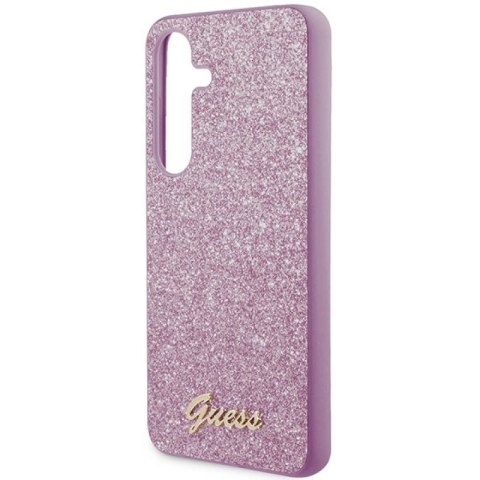 Etui Guess Glitter Script na Samsung Galaxy S24 - fioletowe Guess