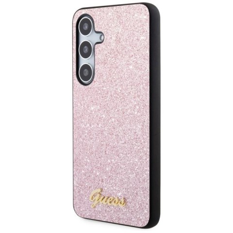 Etui Guess Glitter Script na Samsung Galaxy S24 - różowe Guess