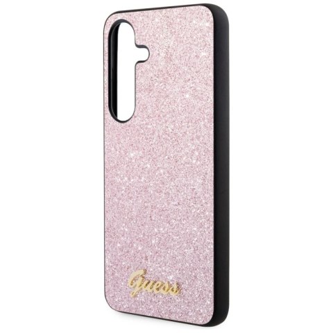 Etui Guess Glitter Script na Samsung Galaxy S24 - różowe Guess