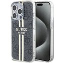 Etui Guess IML 4G Gold Stripe na iPhone 15 Pro - czarne Guess