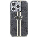 Etui Guess IML 4G Gold Stripe na iPhone 15 Pro - czarne Guess