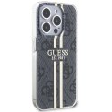 Etui Guess IML 4G Gold Stripe na iPhone 15 Pro - czarne Guess