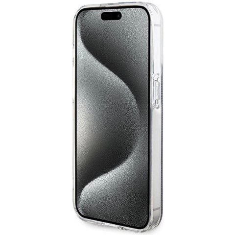 Etui Guess IML 4G Gold Stripe na iPhone 15 Pro - czarne Guess