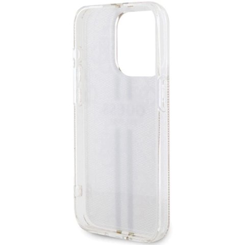 Etui Guess IML 4G Gold Stripe na iPhone 15 Pro - różowe Guess