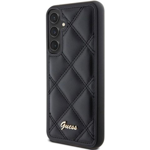 Etui Guess Quilted Metal Logo na Samsung Galaxy S23 FE - czarne Guess
