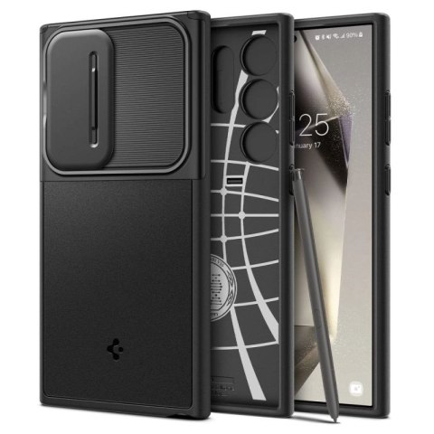 Etui Spigen Optik Armor na Samsung Galaxy S24 Ultra - czarne Spigen