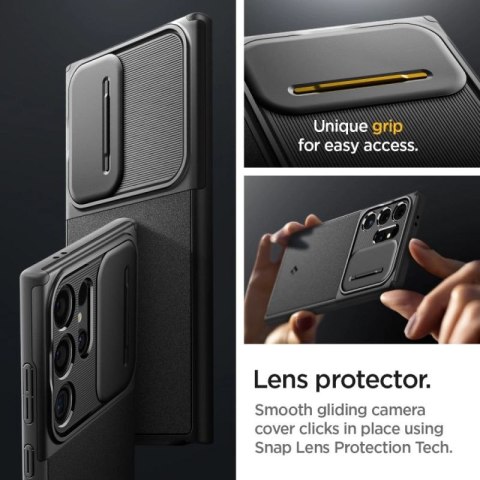 Etui Spigen Optik Armor na Samsung Galaxy S24 Ultra - czarne Spigen