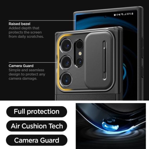 Etui Spigen Optik Armor na Samsung Galaxy S24 Ultra - czarne Spigen
