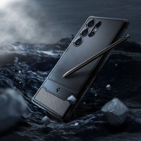 Etui Spigen Rugged Armor na Samsung Galaxy S24 Ultra - czarny mat Spigen