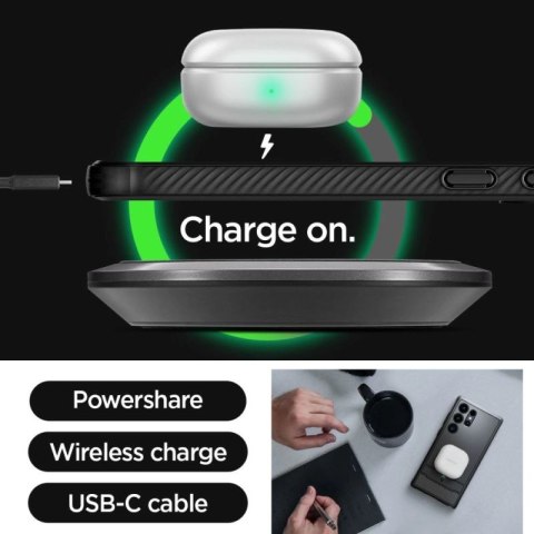 Etui Spigen Rugged Armor na Samsung Galaxy S24 Ultra - czarny mat Spigen