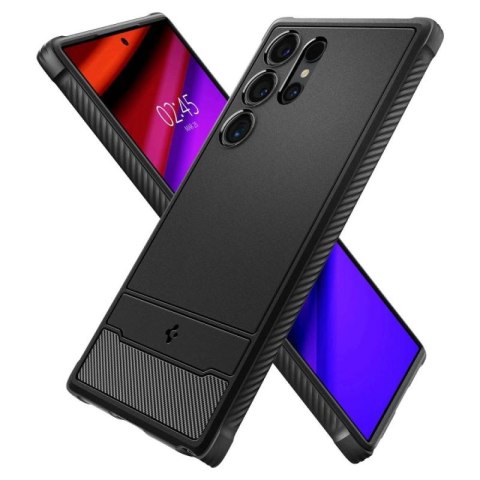 Etui Spigen Rugged Armor na Samsung Galaxy S24 Ultra - czarny mat Spigen