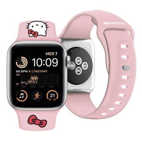 Pasek Hello Kitty Silicone Kitty Head na Apple Watch 42/44/45/49mm - różowy Hello Kitty