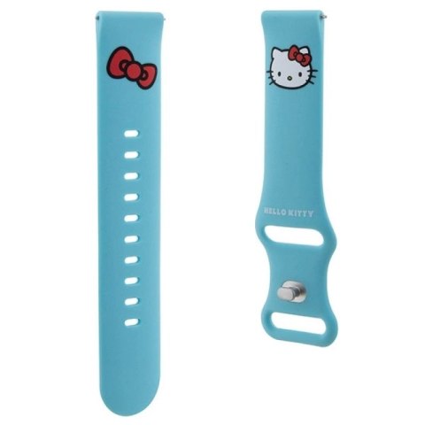 Pasek Hello Kitty Silicone Kitty Head uniwersalny 20mm - niebieski Hello Kitty