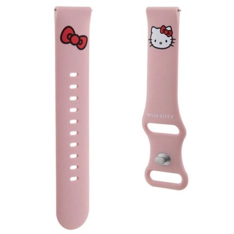 Pasek Hello Kitty Silicone Kitty Head uniwersalny 20mm - różowy Hello Kitty