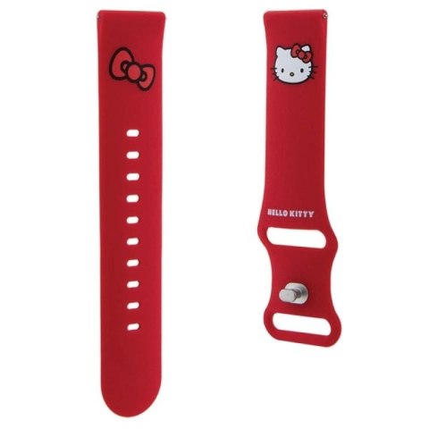 Pasek Hello Kitty Silicone Kitty Head uniwersalny 22mm - czerwony Hello Kitty