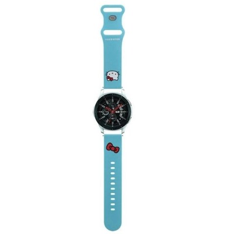 Pasek Hello Kitty Silicone Kitty Head uniwersalny 22mm - niebieski Hello Kitty