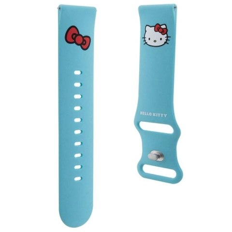 Pasek Hello Kitty Silicone Kitty Head uniwersalny 22mm - niebieski Hello Kitty