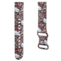Pasek Hello Kitty Silicone Tags Graffiti uniwersalny 22mm - różowy Hello Kitty