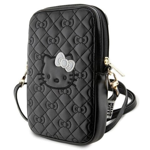 Torebka Hello Kitty Quilted Bows Strap - czarna