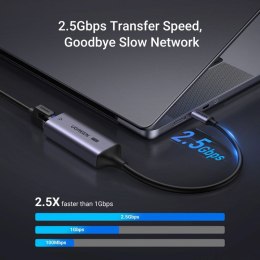 Adapter Ugreen CM648 USB-C do RJ45 Ethernet 2.5G - szary UGREEN