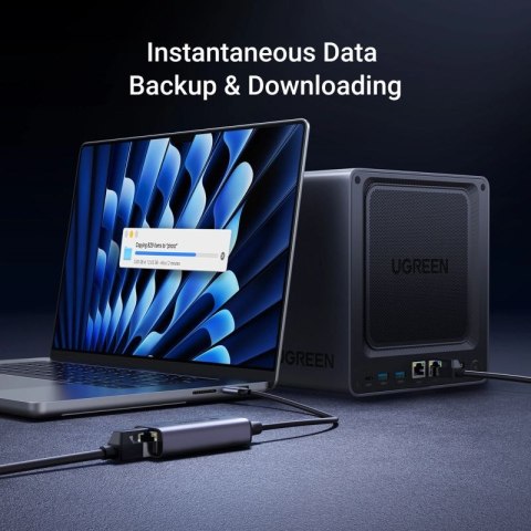 Adapter Ugreen CM648 USB-C do RJ45 Ethernet 2.5G - szary UGREEN