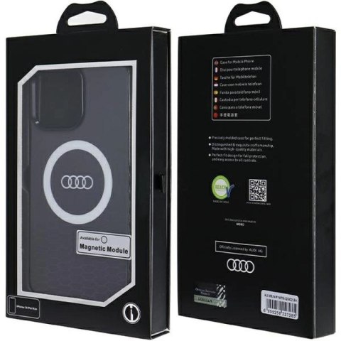 Etui Audi IML Big Logo MagSafe na iPhone 14 Pro Max - czarne Audi