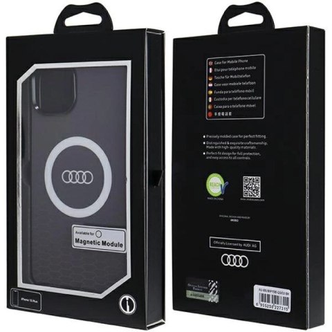 Etui Audi IML Big Logo MagSafe na iPhone 15 Plus / 14 Plus - czarne Audi
