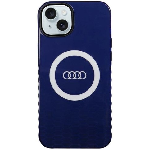 Etui Audi IML Big Logo MagSafe na iPhone 15 Plus / 14 Plus - niebieskie Audi