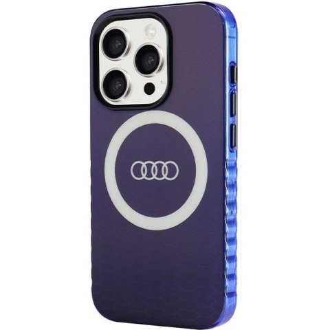 Etui Audi IML Big Logo MagSafe na iPhone 15 Pro - niebieskie Audi