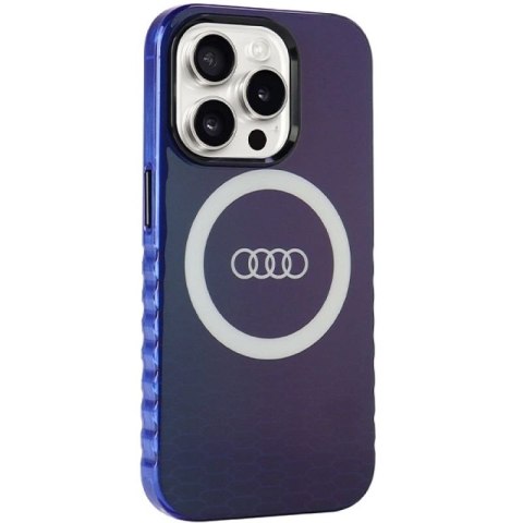 Etui Audi IML Big Logo MagSafe na iPhone 15 Pro - niebieskie Audi