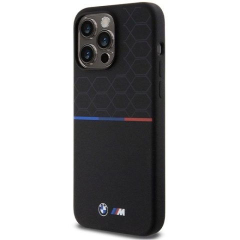 Etui BMW M Silicone Pattern MagSafe na iPhone 15 Pro Max - czarne BMW