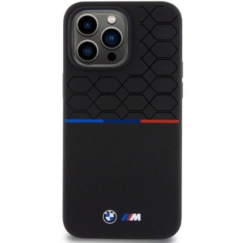 Etui BMW M Silicone Pattern MagSafe na iPhone 15 Pro Max - czarne BMW
