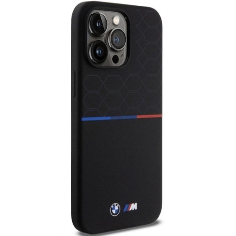 Etui BMW M Silicone Pattern MagSafe na iPhone 15 Pro Max - czarne BMW