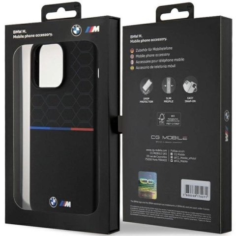 Etui BMW M Silicone Pattern MagSafe na iPhone 15 Pro Max - czarne BMW