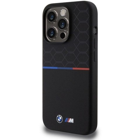Etui BMW M Silicone Pattern MagSafe na iPhone 15 Pro - czarne BMW