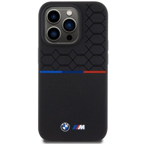Etui BMW M Silicone Pattern MagSafe na iPhone 15 Pro - czarne BMW