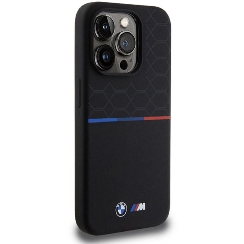 Etui BMW M Silicone Pattern MagSafe na iPhone 15 Pro - czarne BMW