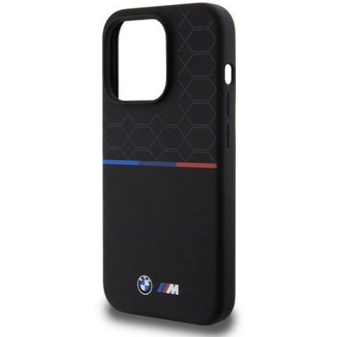Etui BMW M Silicone Pattern MagSafe na iPhone 15 Pro - czarne BMW